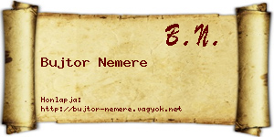 Bujtor Nemere névjegykártya